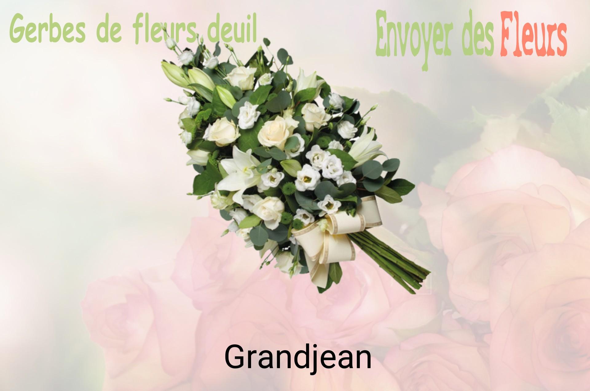 Gerbe de fleurs de deuil livrée à Grandjean
